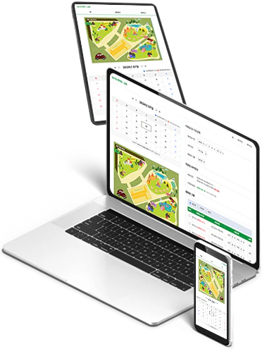 캠핑 실시간예약 목업