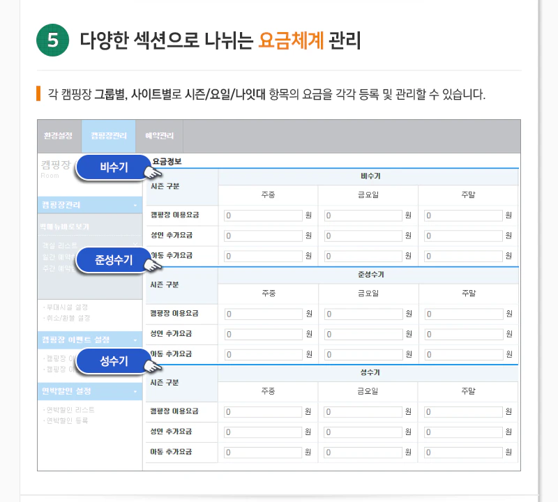 요금체계관리