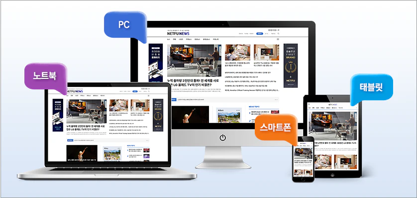 PC, 스마트폰, 태블릿 구동 예시