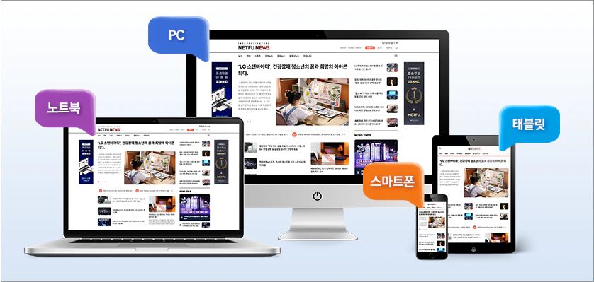 PC, 스마트폰, 태블릿 구동 예시