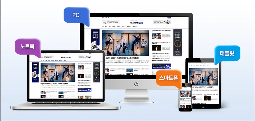 PC, 스마트폰, 태블릿 구동 예시