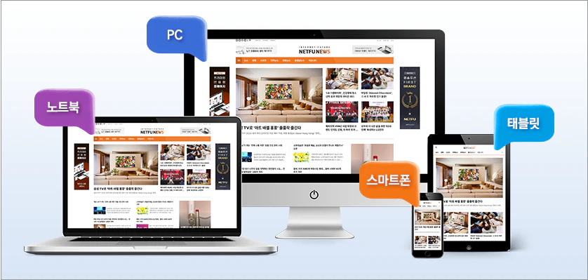 PC, 스마트폰, 태블릿 구동 예시