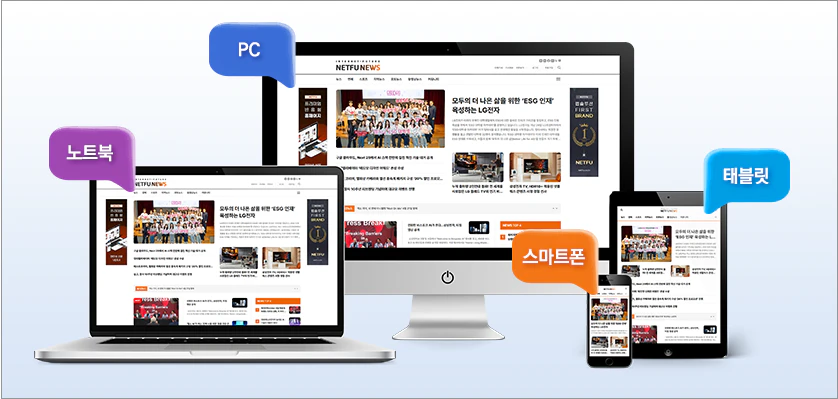 PC, 스마트폰, 태블릿 구동 예시