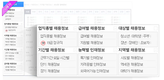 테마별 검색기능 제공 이미지