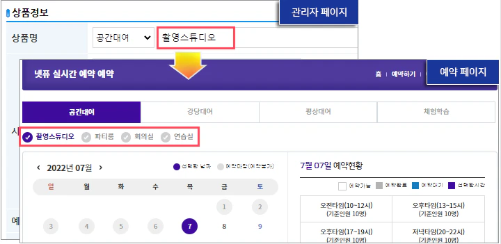 예약상품 설정안내